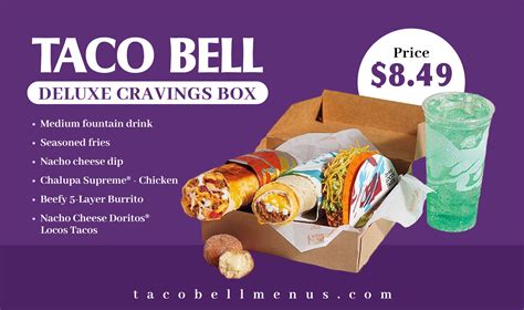 taco bell classic box|taco bell box menu.